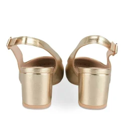 Escarpins Slingback OR Femme Motif Uni Boucle