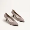 Escarpins TAUPE Femme CUIR Motif Uni A Enfiler