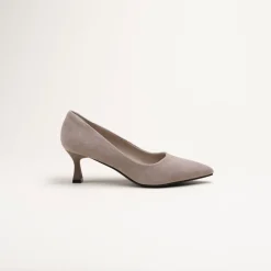 Escarpins TAUPE Femme CUIR Motif Uni A Enfiler