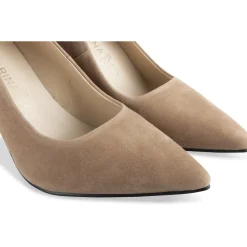 Escarpins TAUPE Femme CUIR Motif Uni A Enfiler