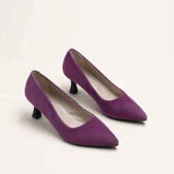Escarpins VIOLET Femme CUIR Motif Uni A Enfiler