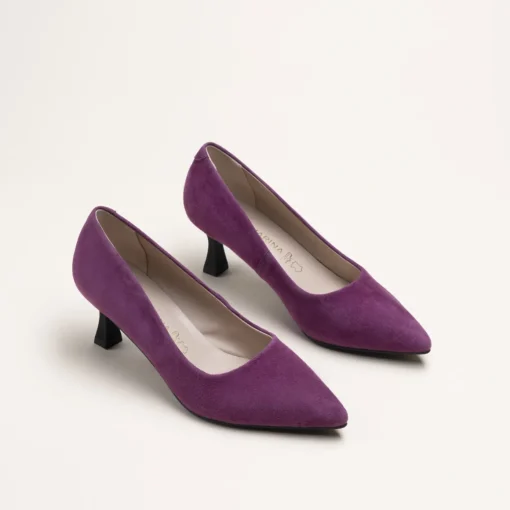 Escarpins VIOLET Femme CUIR Motif Uni A Enfiler