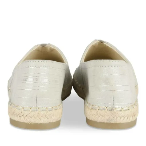 Espadrilles ARGENT Femme Motif Uni A Enfiler