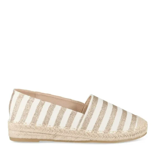 Espadrilles BEIGE Femme Motif Uni A Enfiler