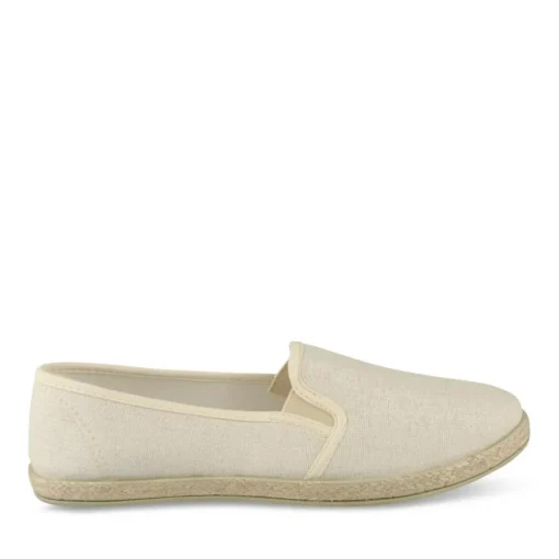 Espadrilles BEIGE Femme Motif Paillettes A Enfiler