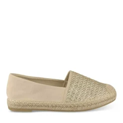 Espadrilles BEIGE Femme Motif Tressé A Enfiler