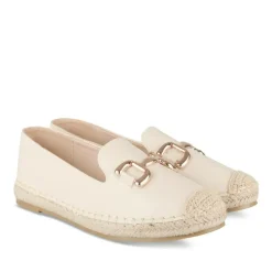 Espadrilles BEIGE Femme Motif Chaîne A Enfiler