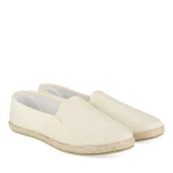 Espadrilles BEIGE Femme Motif Uni A Enfiler