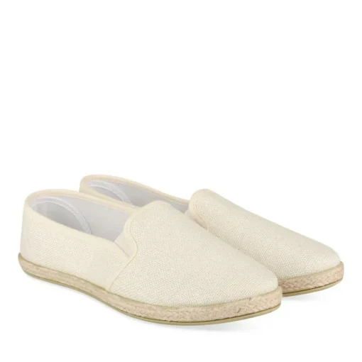 Espadrilles BEIGE Femme Motif Uni A Enfiler