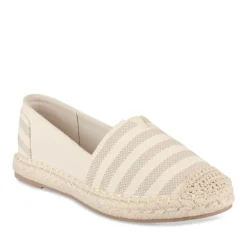 Espadrilles BEIGE Femme Motif Rayures A Enfiler