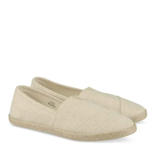 Espadrilles BEIGE Femme Motif Paillettes A Enfiler