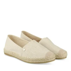 Espadrilles BEIGE Femme Motif Uni A Enfiler