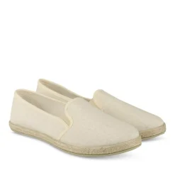 Espadrilles BEIGE Femme Motif Paillettes A Enfiler