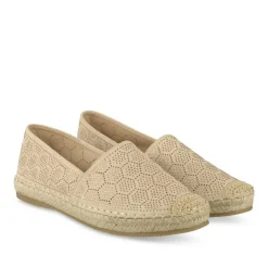 Espadrilles BEIGE Femme Motif Paillettes A Enfiler