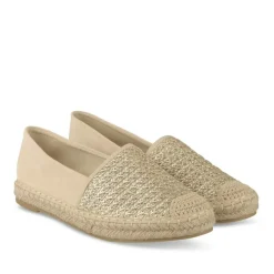Espadrilles BEIGE Femme Motif Tressé A Enfiler