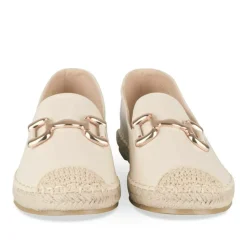 Espadrilles BEIGE Femme Motif Chaîne A Enfiler