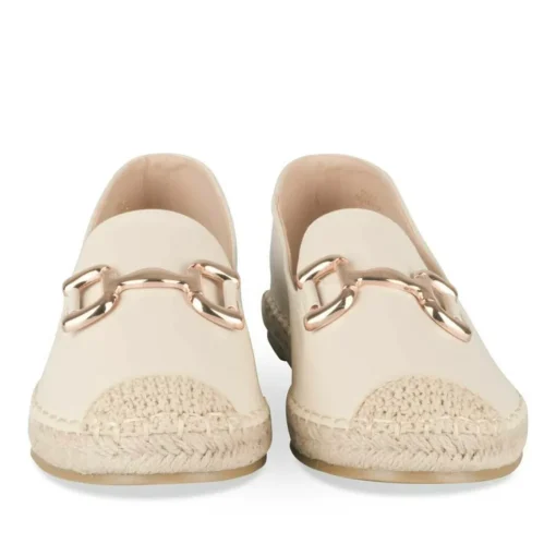 Espadrilles BEIGE Femme Motif Chaîne A Enfiler