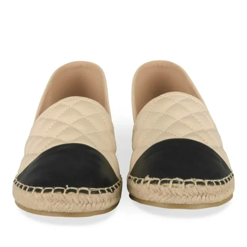Espadrilles BEIGE Femme Motif Uni A Enfiler