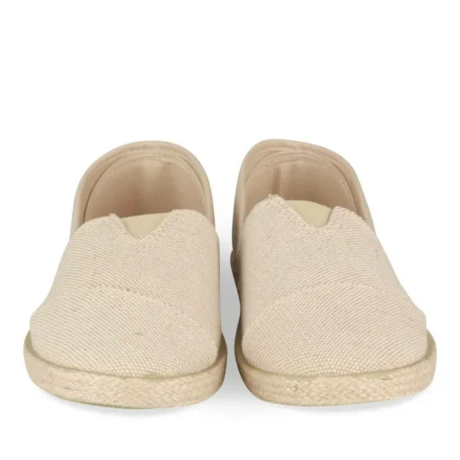 Espadrilles BEIGE Femme Motif Uni A Enfiler