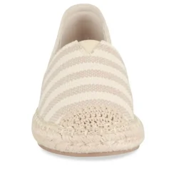 Espadrilles BEIGE Femme Motif Rayures A Enfiler