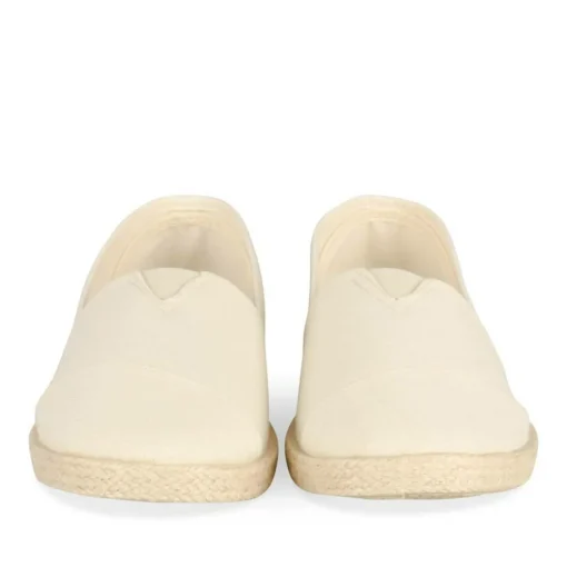 Espadrilles BEIGE Femme Motif Uni Elastique