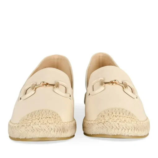 Espadrilles BEIGE Femme Motif Uni A Enfiler