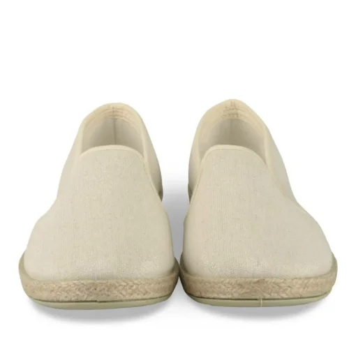 Espadrilles BEIGE Femme Motif Paillettes A Enfiler