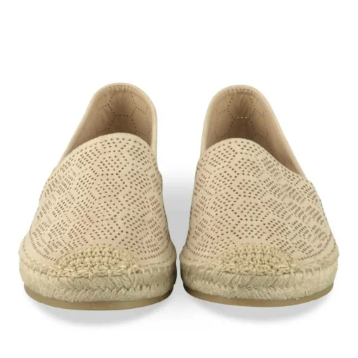 Espadrilles BEIGE Femme Motif Paillettes A Enfiler