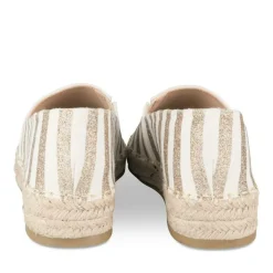 Espadrilles BEIGE Femme Motif Uni A Enfiler