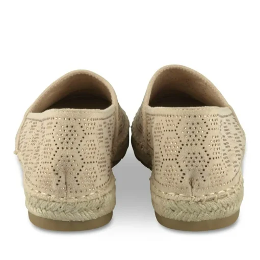 Espadrilles BEIGE Femme Motif Paillettes A Enfiler