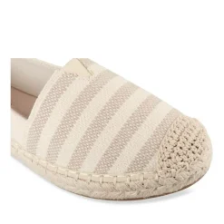 Espadrilles BEIGE Femme Motif Rayures A Enfiler