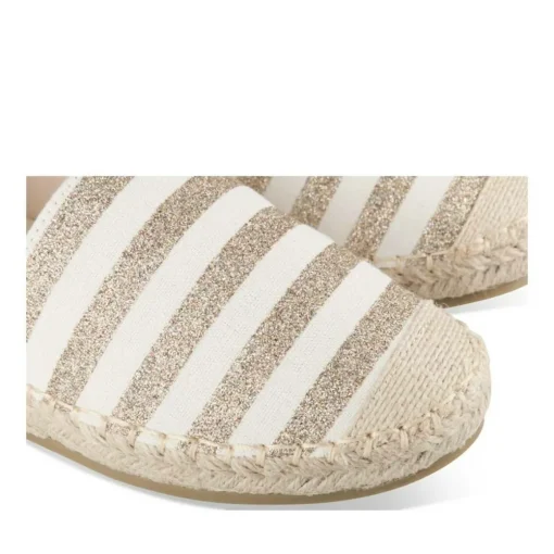 Espadrilles BEIGE Femme Motif Uni A Enfiler