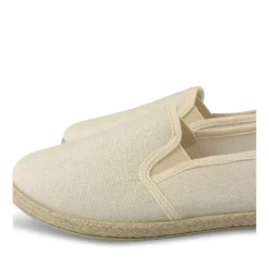 Espadrilles BEIGE Femme Motif Paillettes A Enfiler