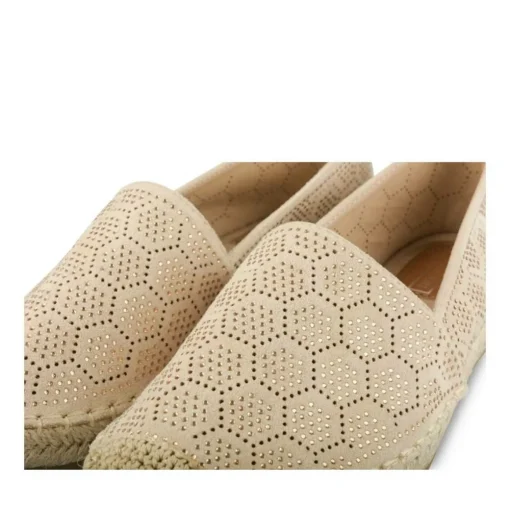 Espadrilles BEIGE Femme Motif Paillettes A Enfiler