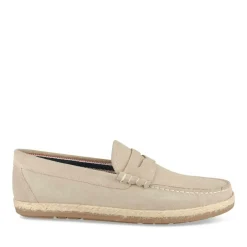 Espadrilles BEIGE Homme CUIR Motif Uni A Enfiler