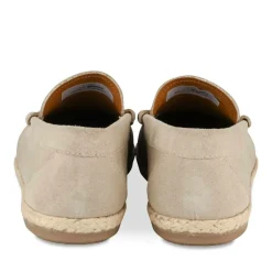 Espadrilles BEIGE Homme CUIR Motif Uni A Enfiler