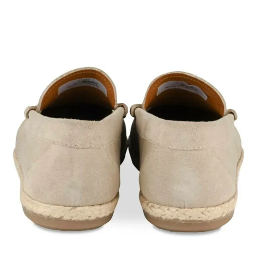 Espadrilles BEIGE Homme CUIR Motif Uni A Enfiler