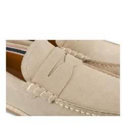 Espadrilles BEIGE Homme CUIR Motif Uni A Enfiler