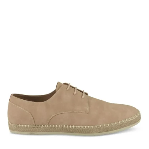 Espadrilles BEIGE Homme Motif Uni Lacets