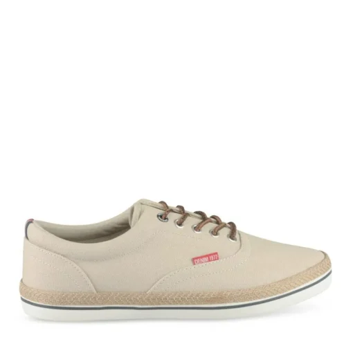 Espadrilles BEIGE Homme Motif Uni Lacets