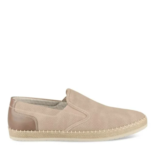 Espadrilles BEIGE Homme Motif Uni Lacets