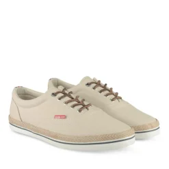 Espadrilles BEIGE Homme Motif Uni Lacets
