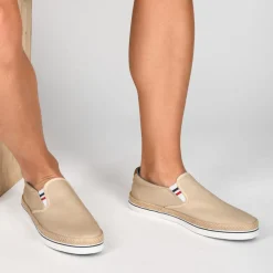 Espadrilles BEIGE Homme Motif Uni A Enfiler