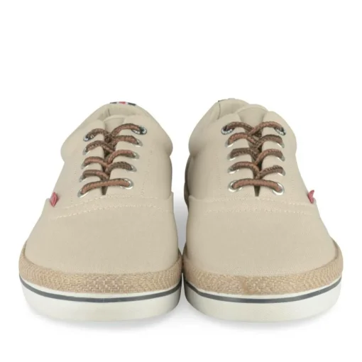 Espadrilles BEIGE Homme Motif Uni Lacets
