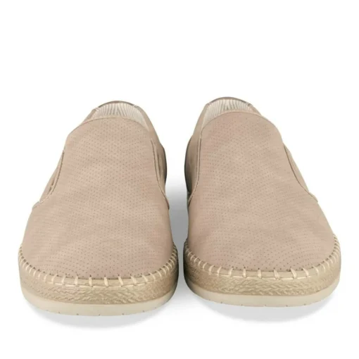 Espadrilles BEIGE Homme Motif Uni Lacets