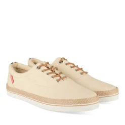 Espadrilles BEIGE Homme Motif Uni Lacets