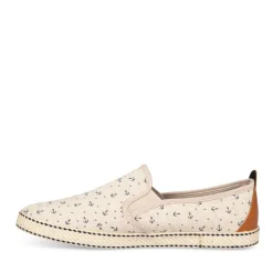 Espadrilles BEIGE Homme Motif Uni Elastique