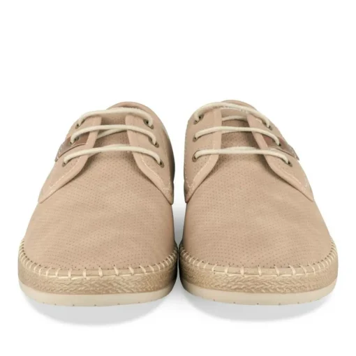 Espadrilles BEIGE Homme Motif Uni Lacets