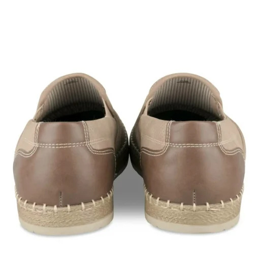 Espadrilles BEIGE Homme Motif Uni Lacets