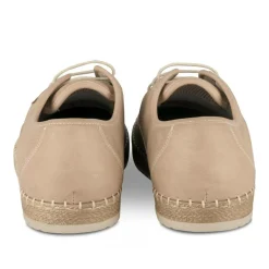Espadrilles BEIGE Homme Motif Uni Lacets